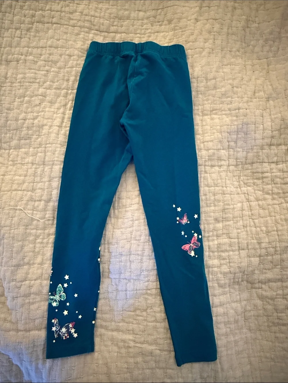 Lands' End Teal Kids' Butterfly Leggings